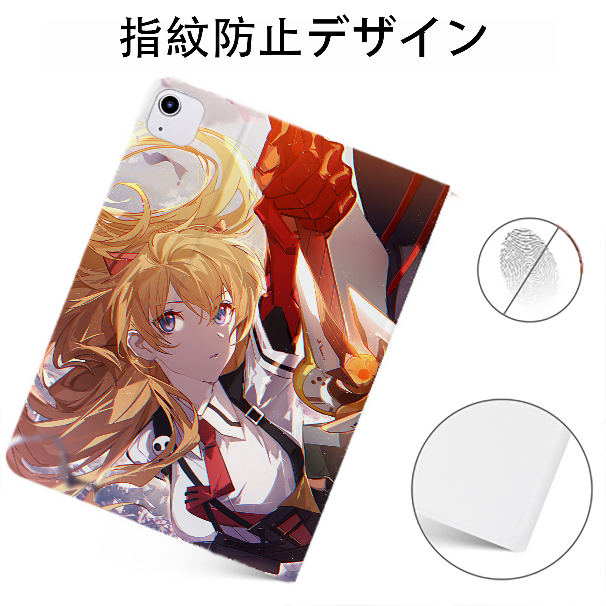 （画像用） EVA 新世紀エヴァンゲリオン IPadケース ペンホルダー付き ブックスタイルデザイン